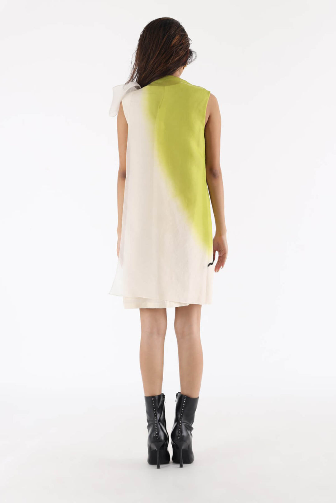 Lime Shaded Organza Dress