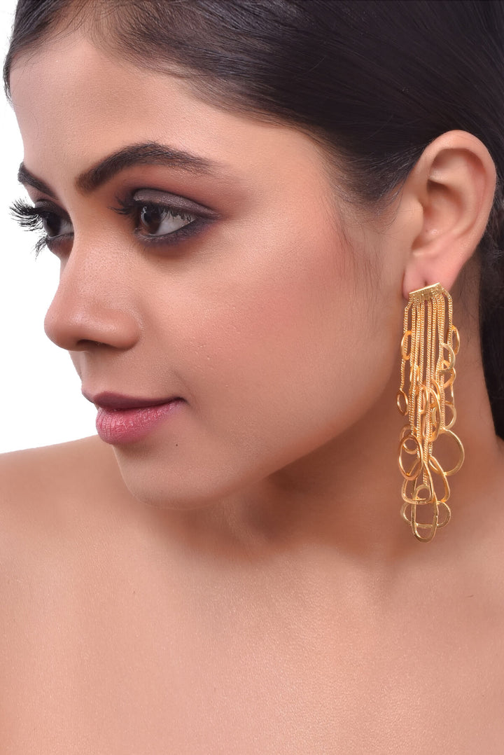 Dangling Earrings with Chains Hangings