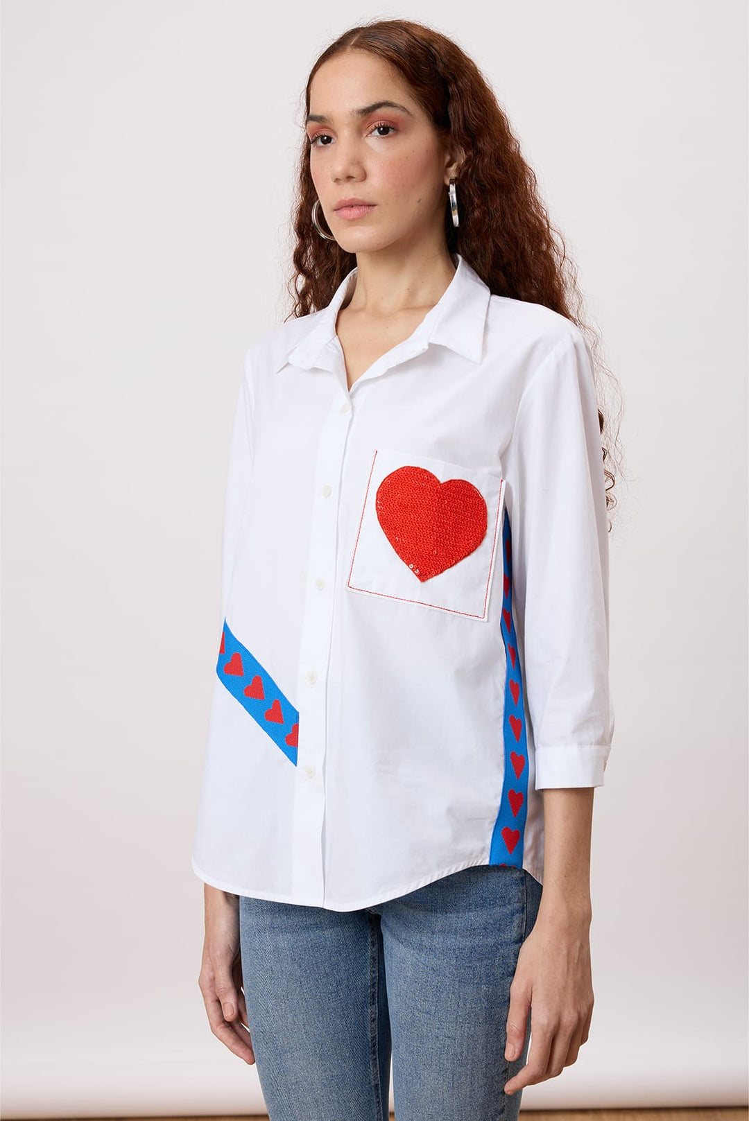 Love Shirt A classic button-down that spreads love - with contrast tape