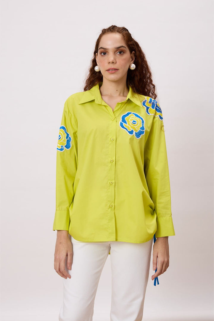 Eva Applique Shirt A statement button-down shirt