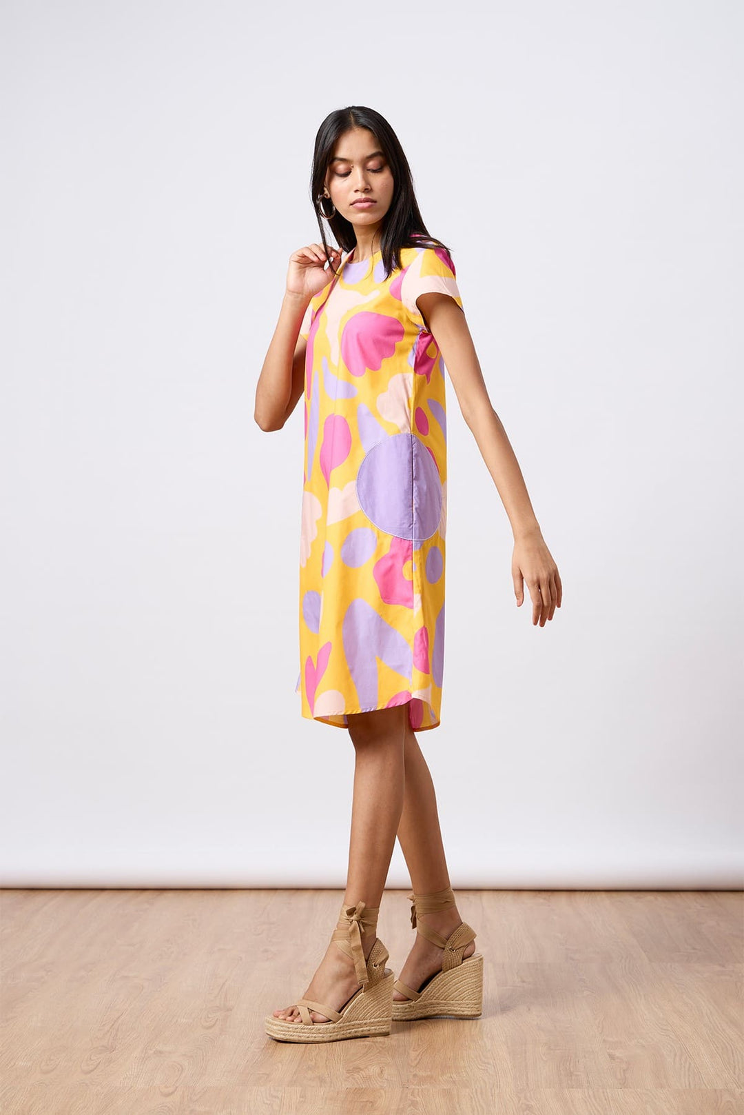 Tanya Midi Dress Basic A line cap sleeve summer dress