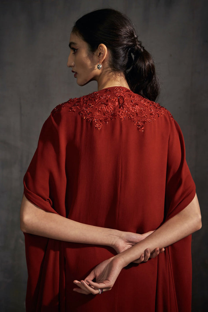 Embroidered Cape with Kurta
