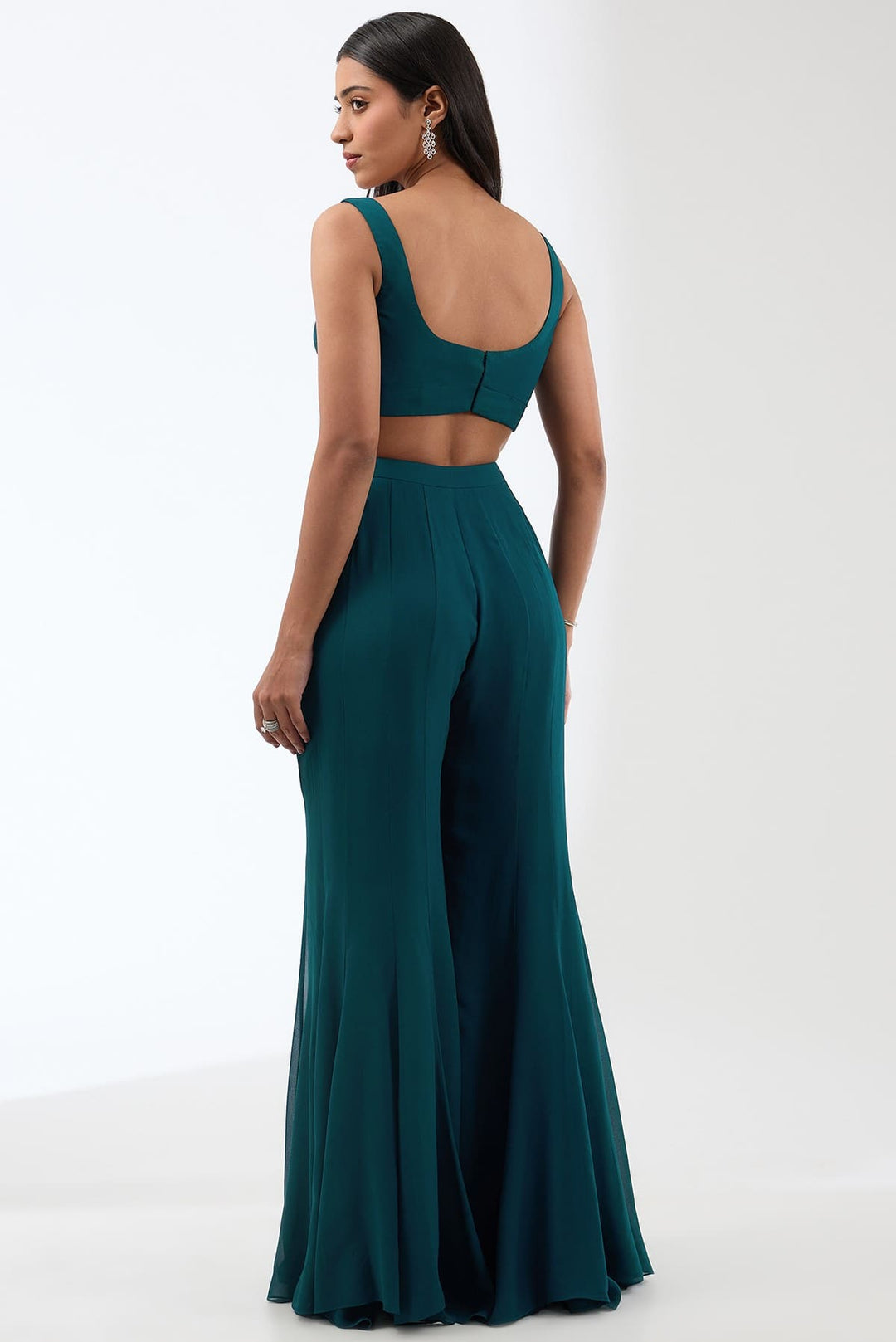 Sequence Cape With Flowy Trousers And Bustier