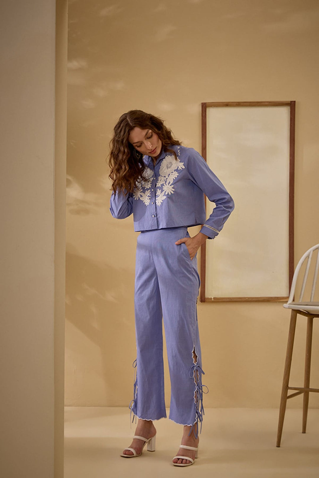 Celine Co-ord Set - Cornflower