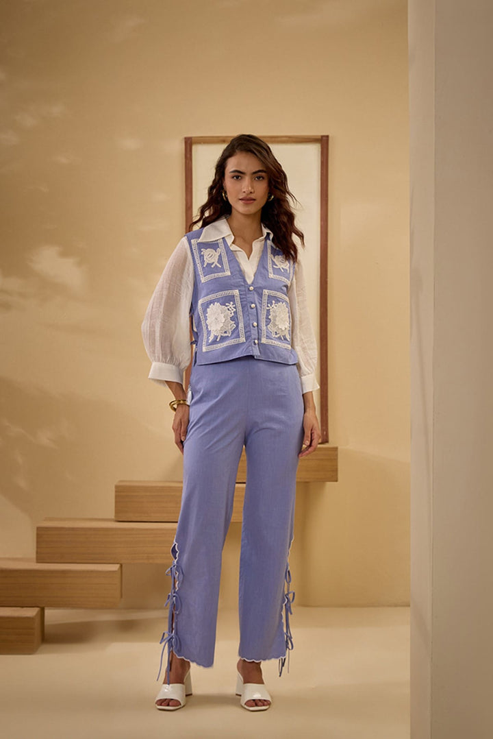 Alexis Co-ord Set - Cornflower