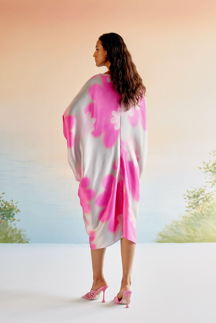 Echo Garden Pink Silk Dress