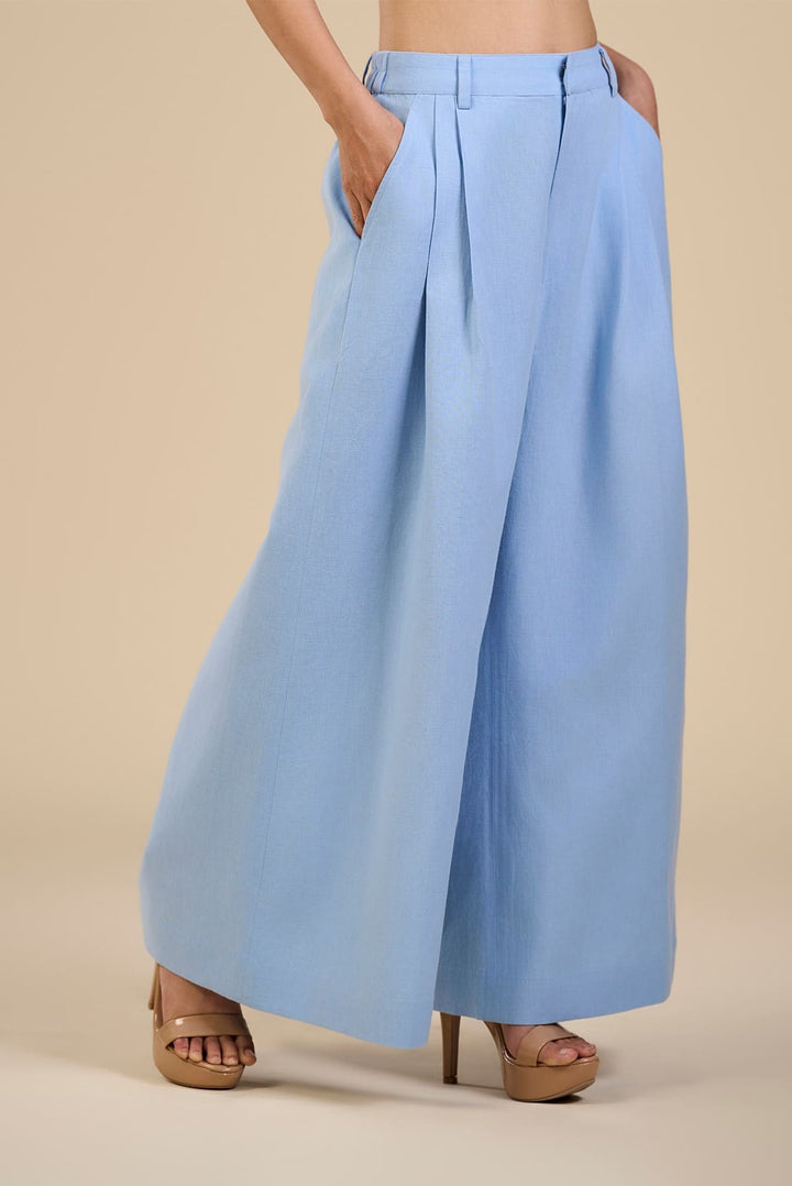 Blue Rose Flared Pants