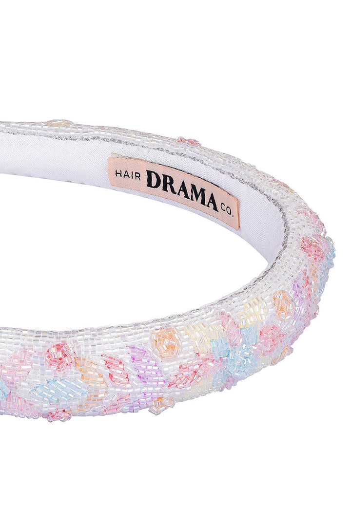 Floral Puff Hair Band - Pastel