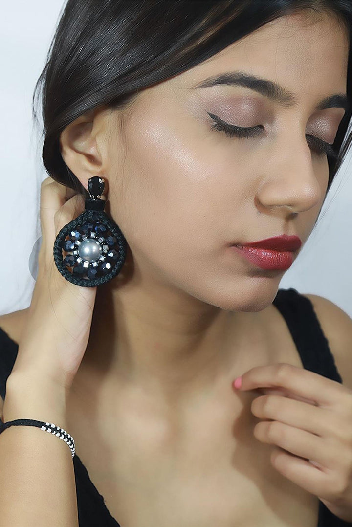 Black Beauty Pearl Statement Earrings