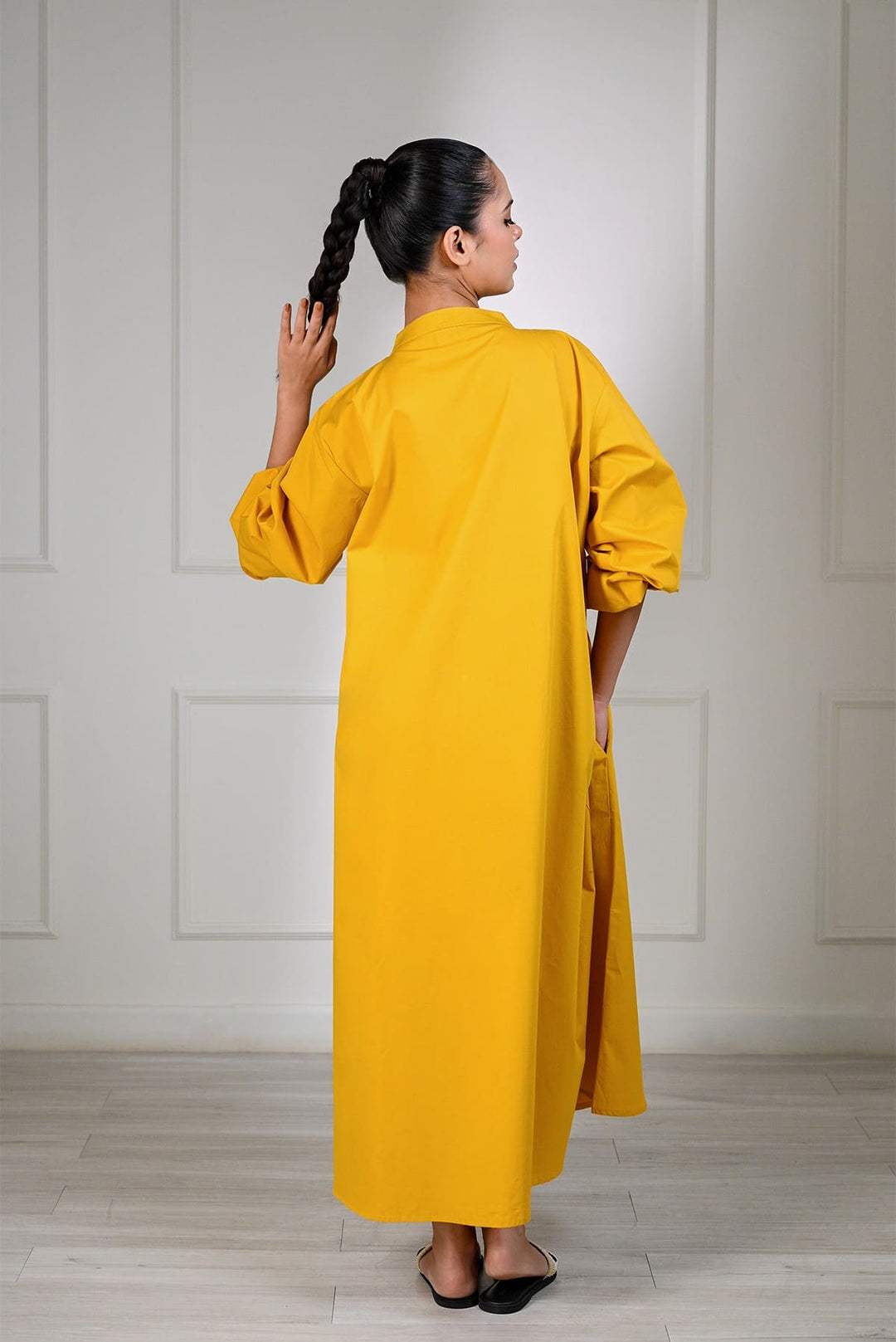 Plain Jane - Yellow Draw String Dress