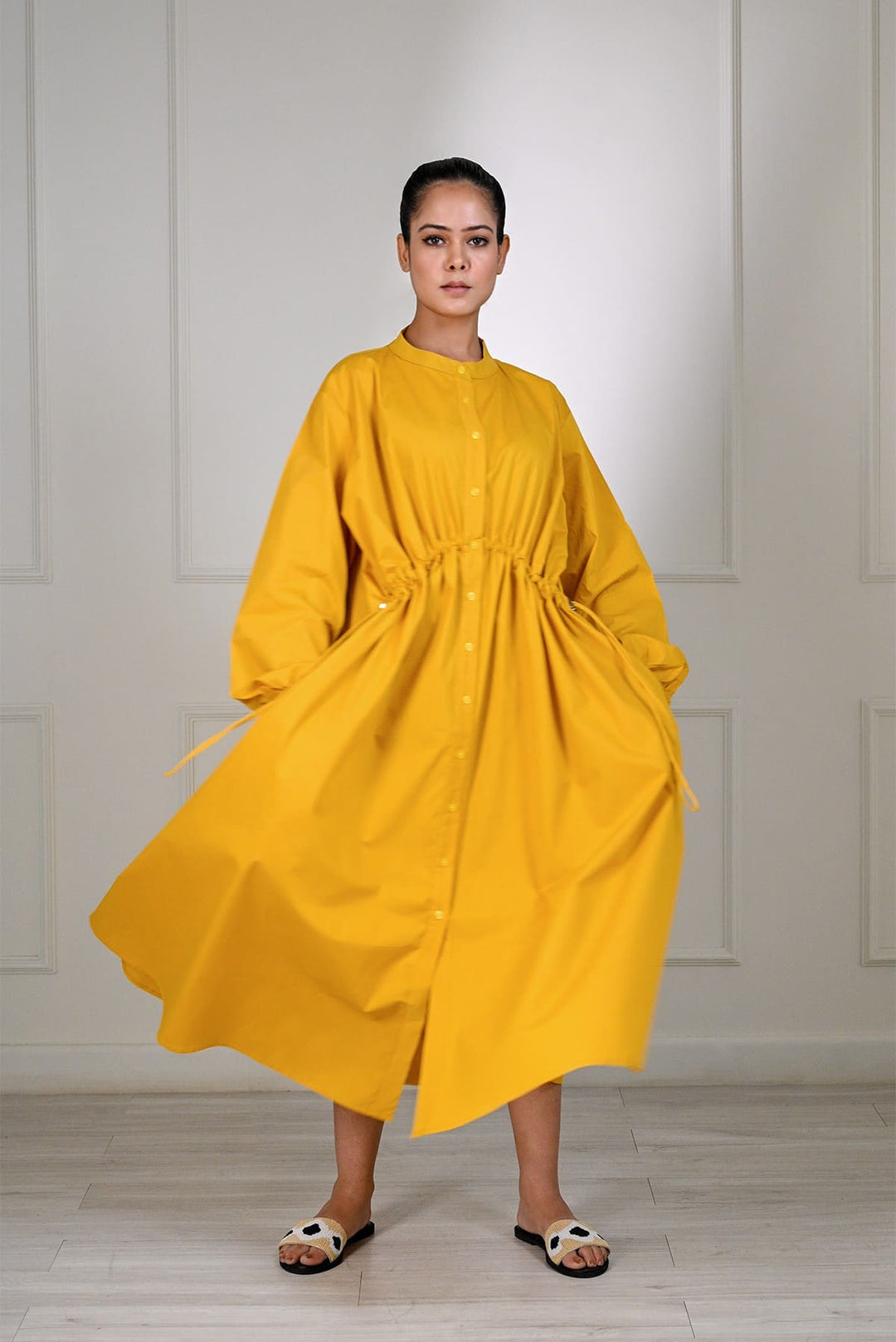 Plain Jane - Yellow Draw String Dress