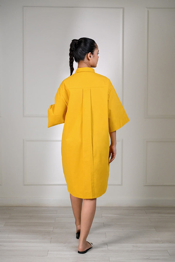 Classic Shirt Dress - Yellow