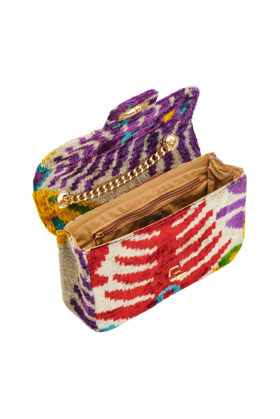 Multicolor Velvet Silk Sling Bag
